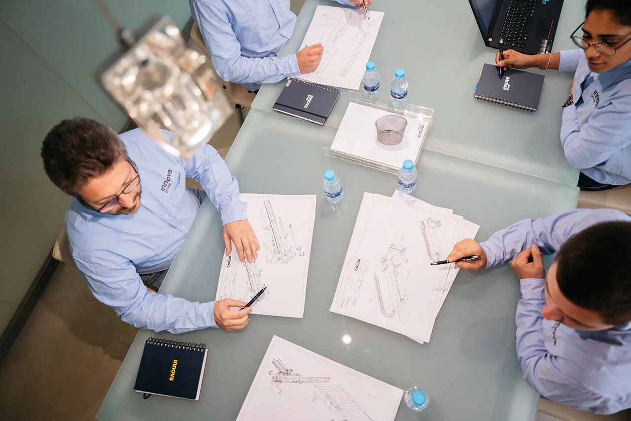 Research and development team at work
